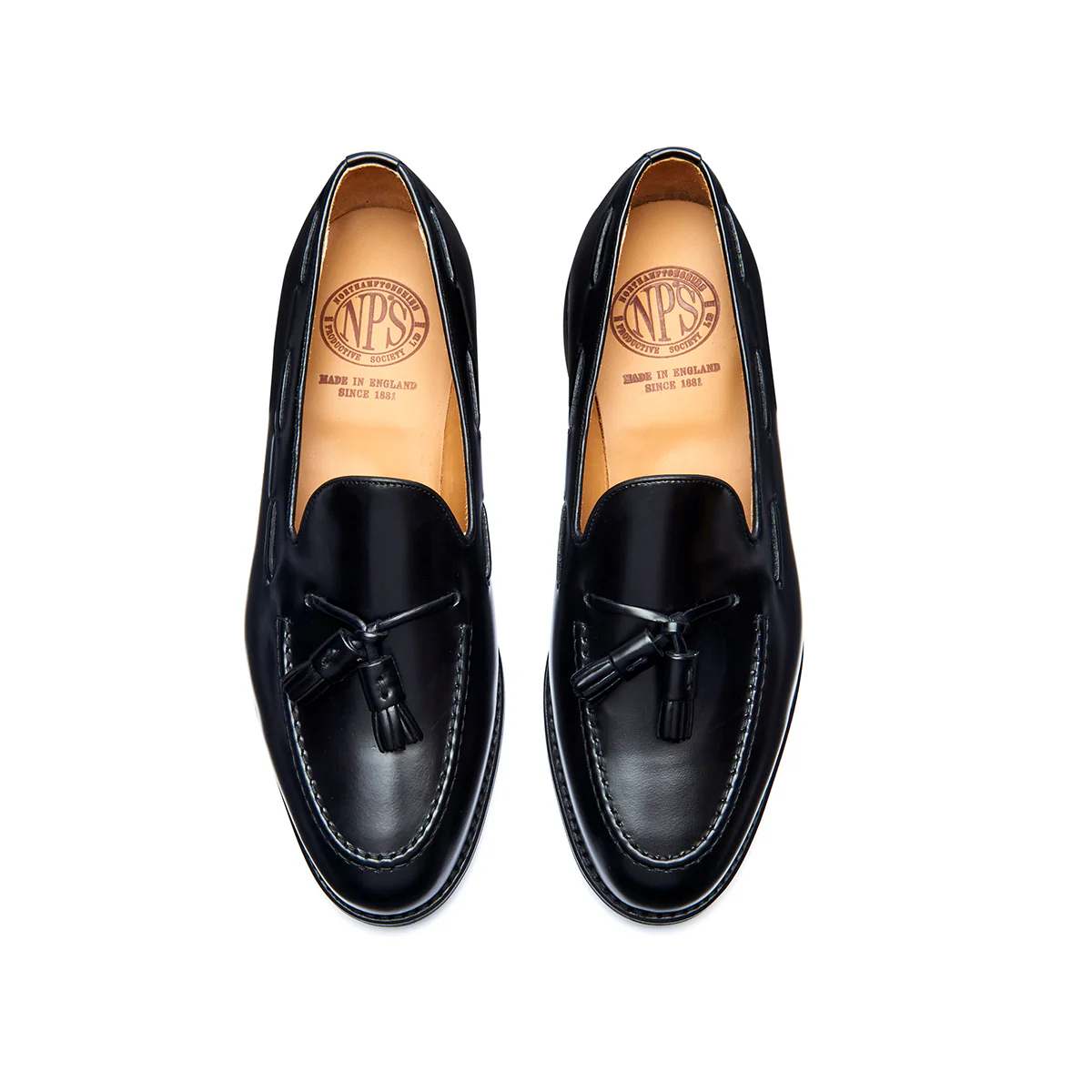 Black Hi-Shine Tassel Loafer - Image 3