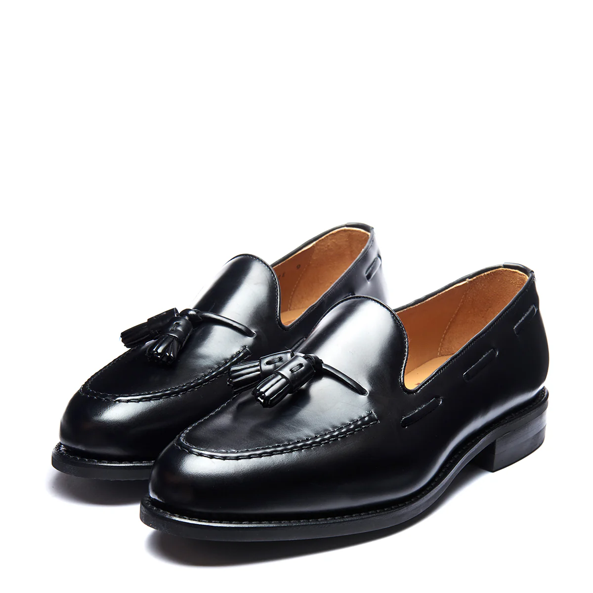 Black Hi-Shine Tassel Loafer - Image 4