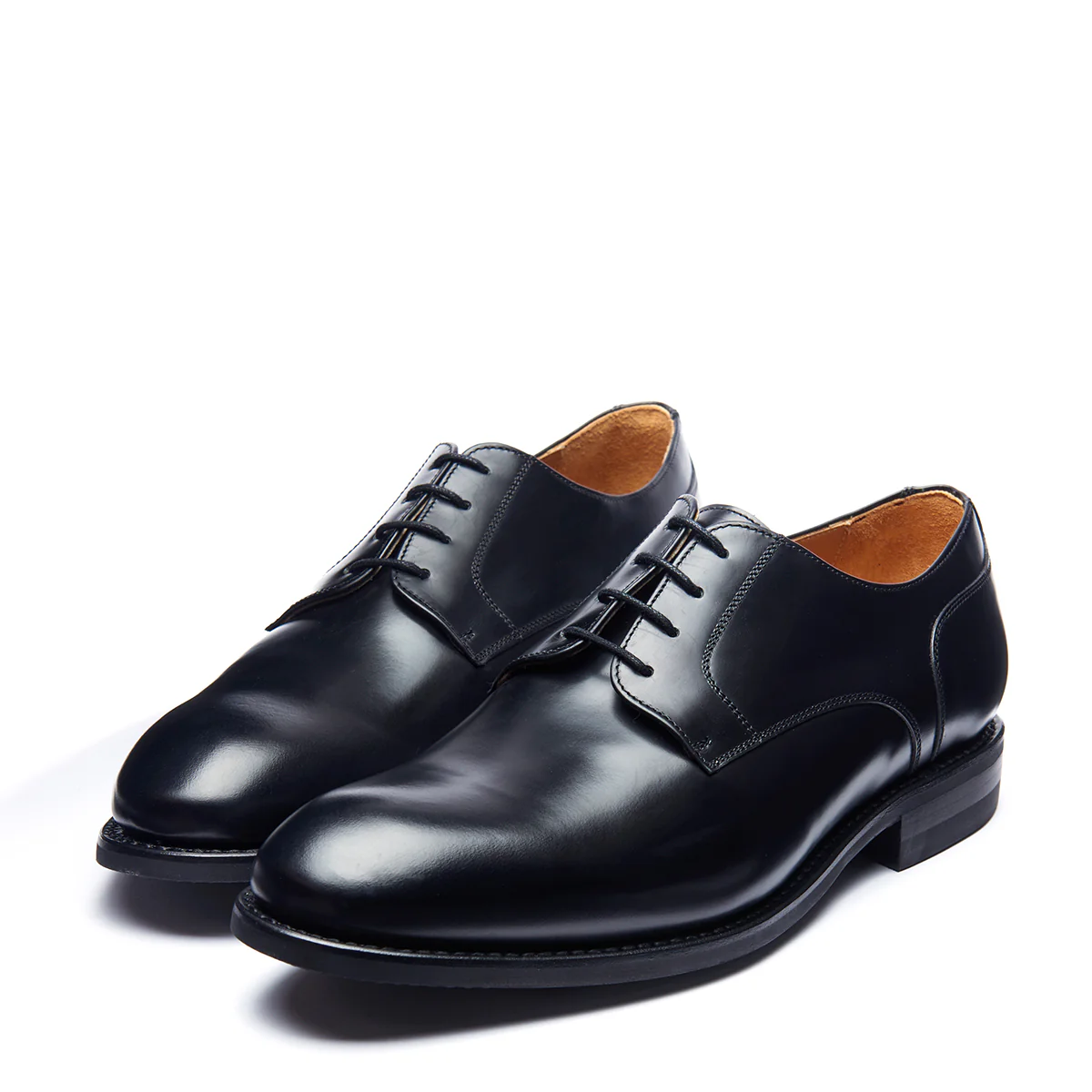 Black Hi-Shine 4 Eye Gibson Shoe - Image 4