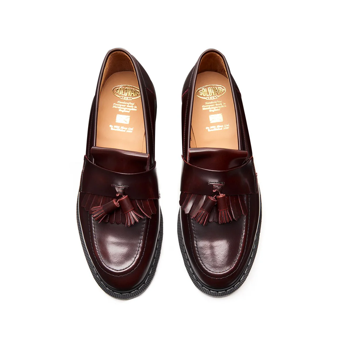 Burgundy Rub-Off Tassel Loafer - Image 4
