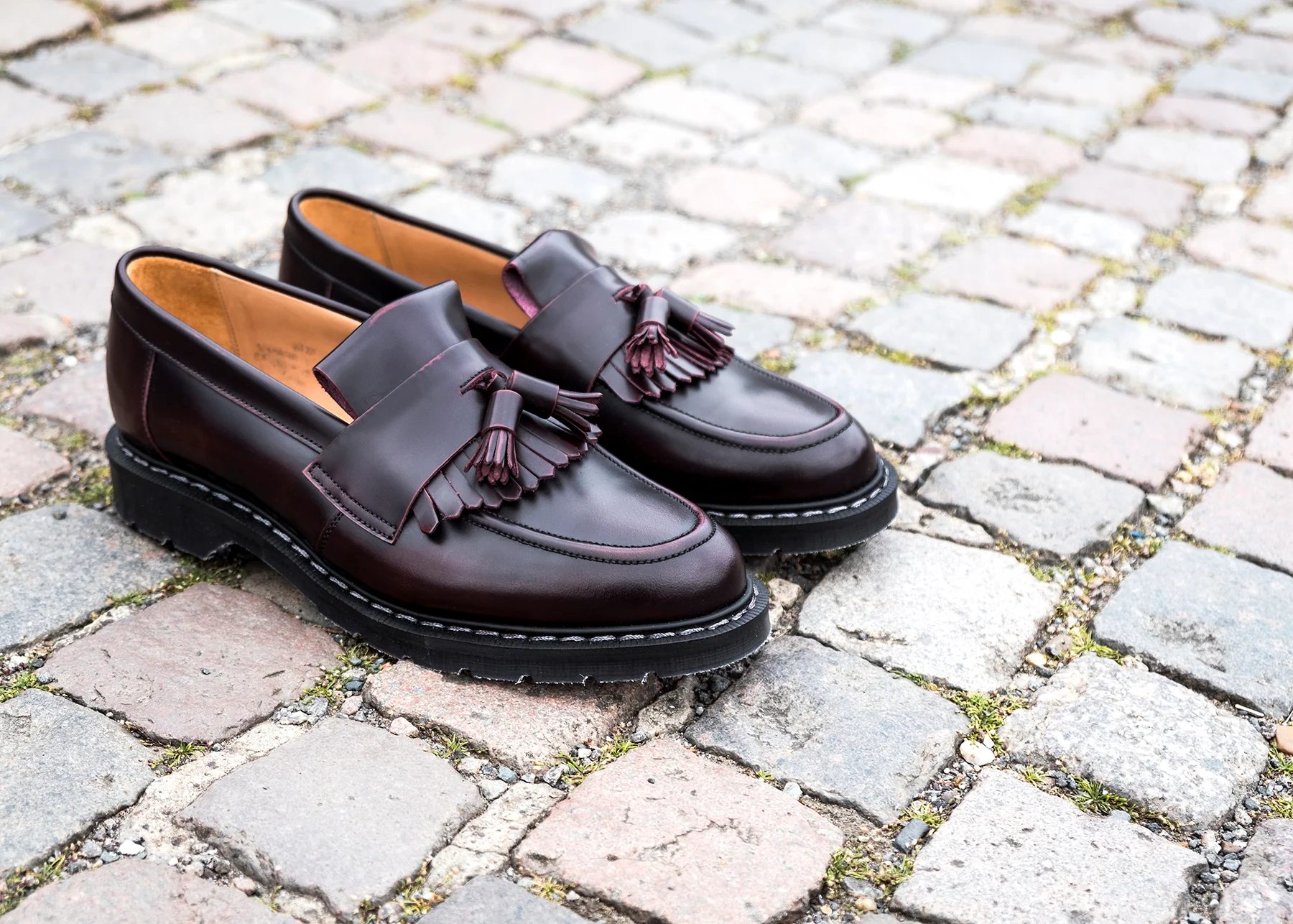 Burgundy Rub-Off Tassel Loafer - Image 5