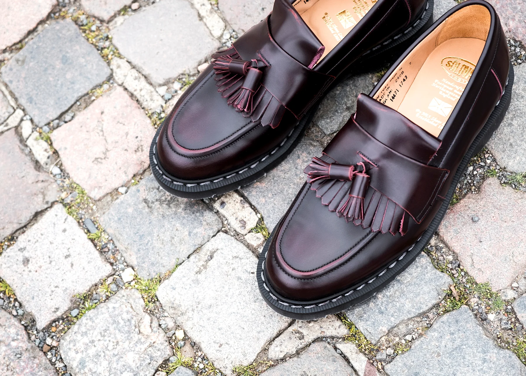 Burgundy Rub-Off Tassel Loafer - Image 7