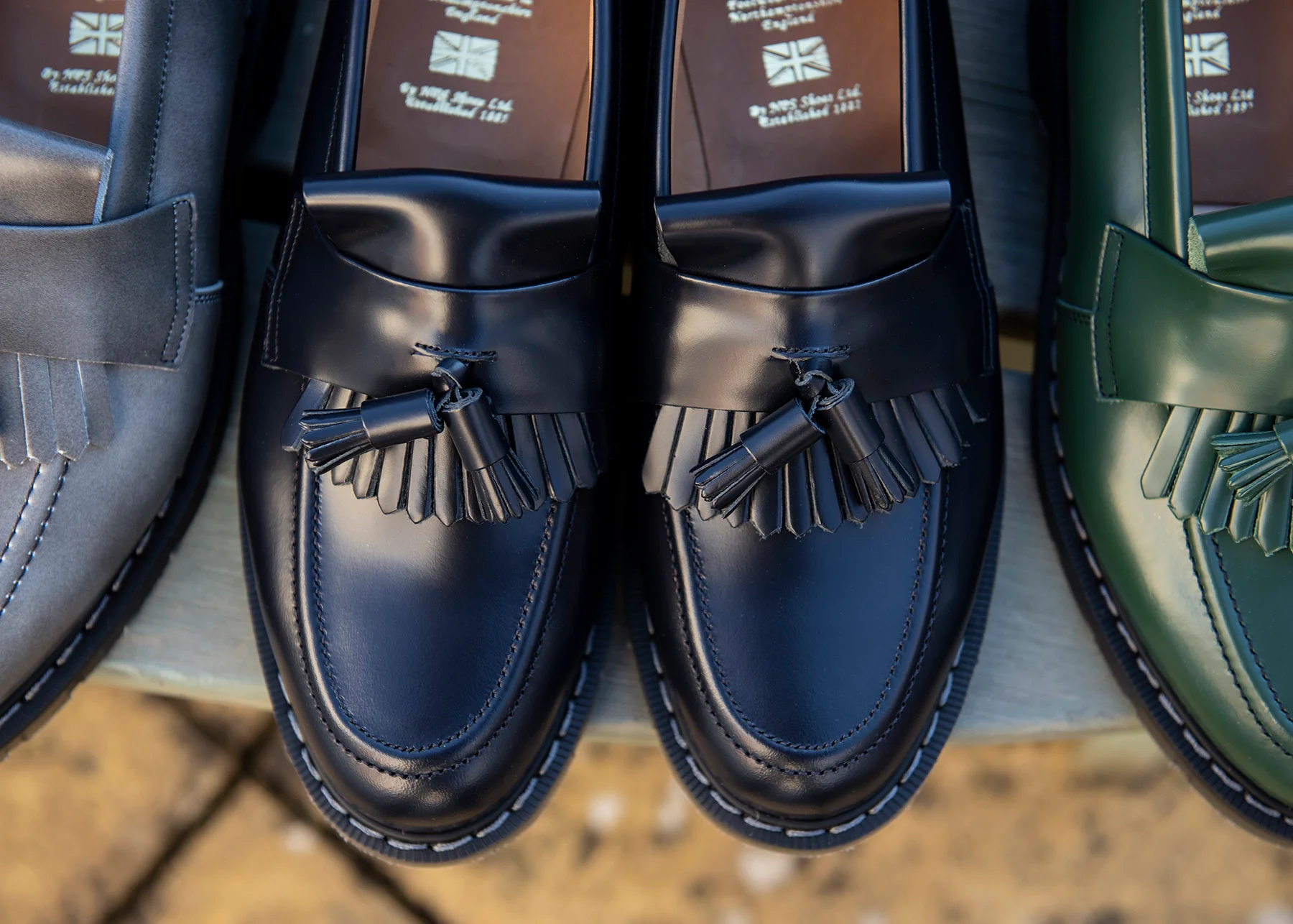 Navy Hi-Shine Tassel Loafer - Image 5