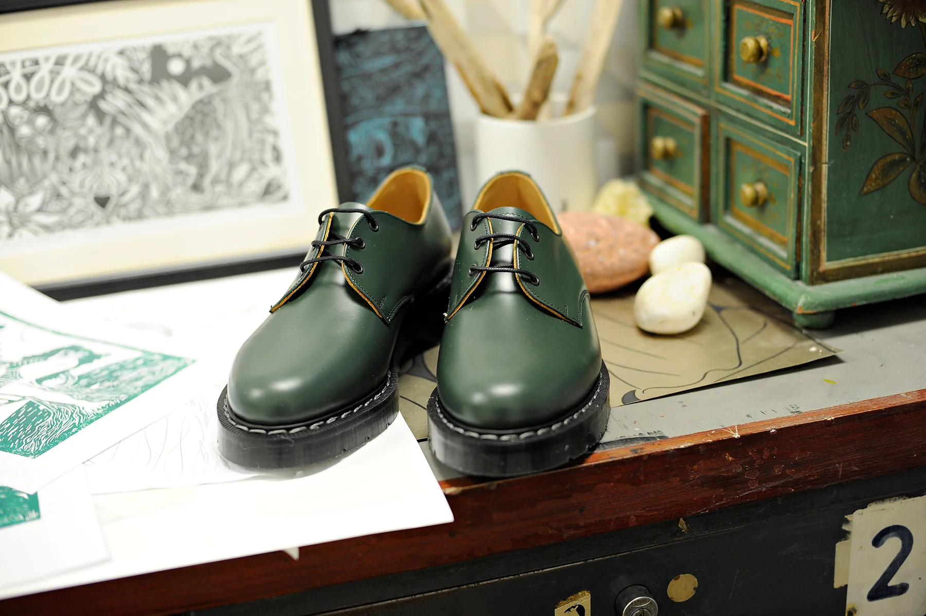 Green Hi-Shine Gibson Shoe - Image 6