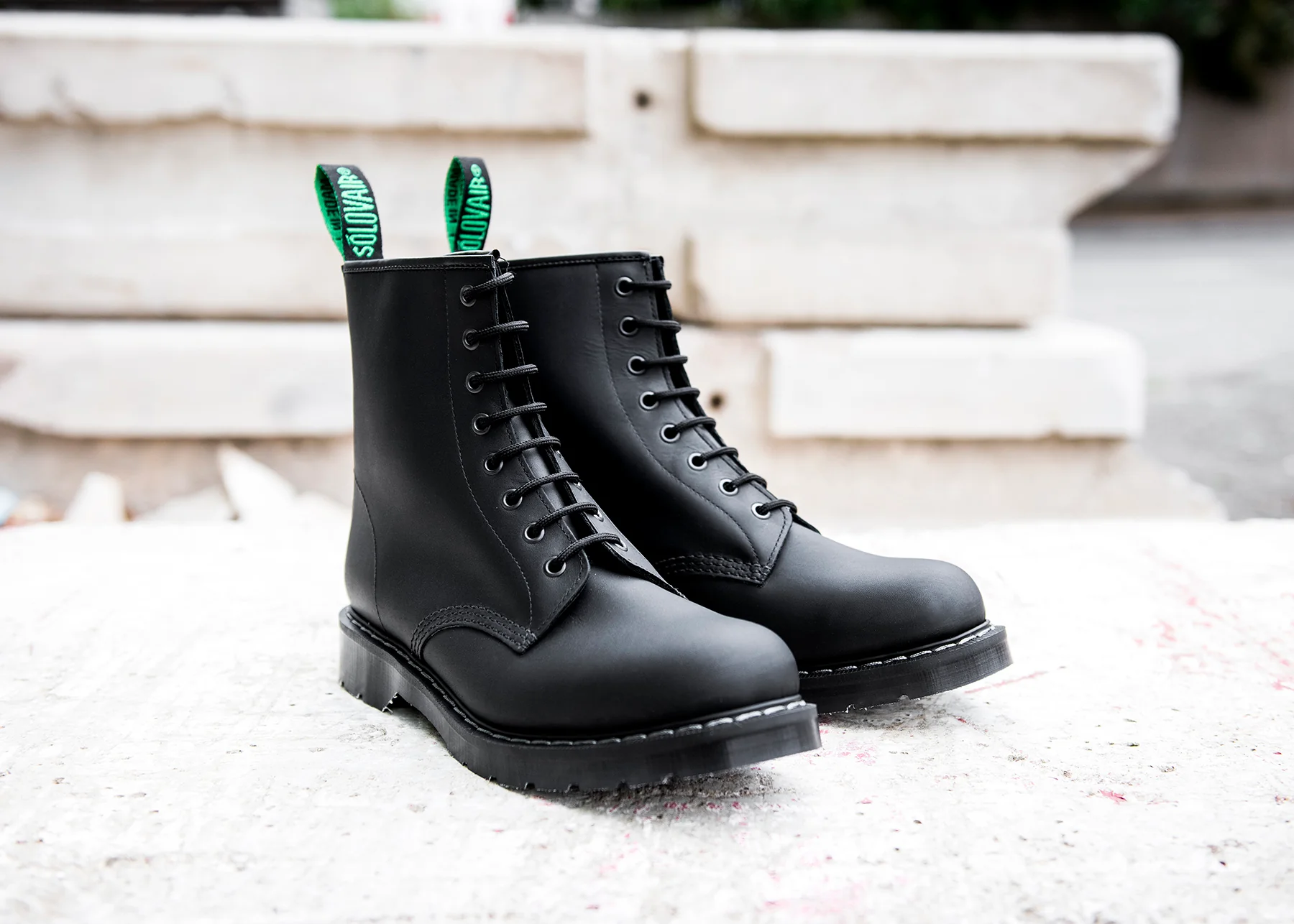 Black Greasy 8 Eye Derby Boot - Image 4