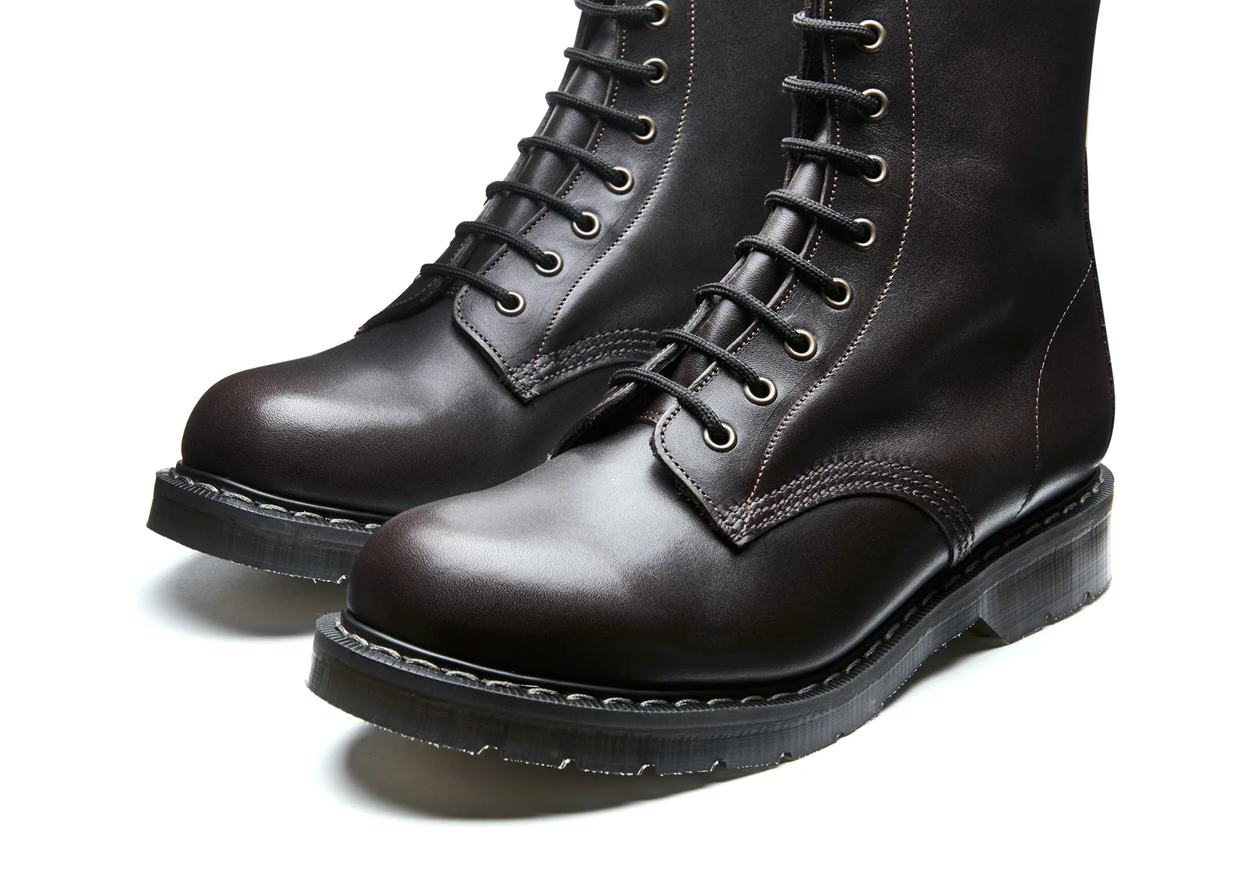 Brown Greasy 8 Eye Derby Boot - Image 3