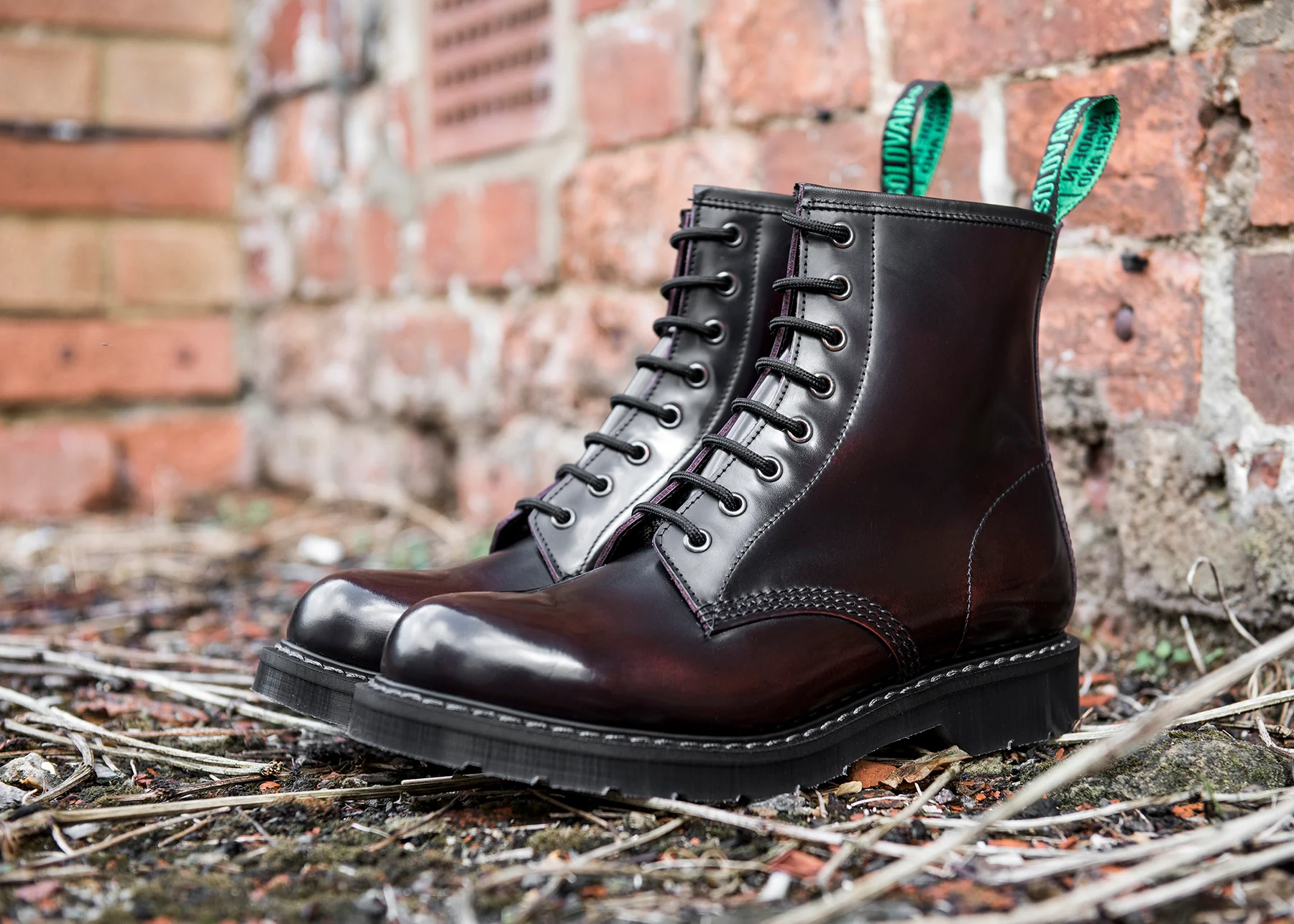 Burgundy Rub-Off 8 Eye Derby Boot - Image 6