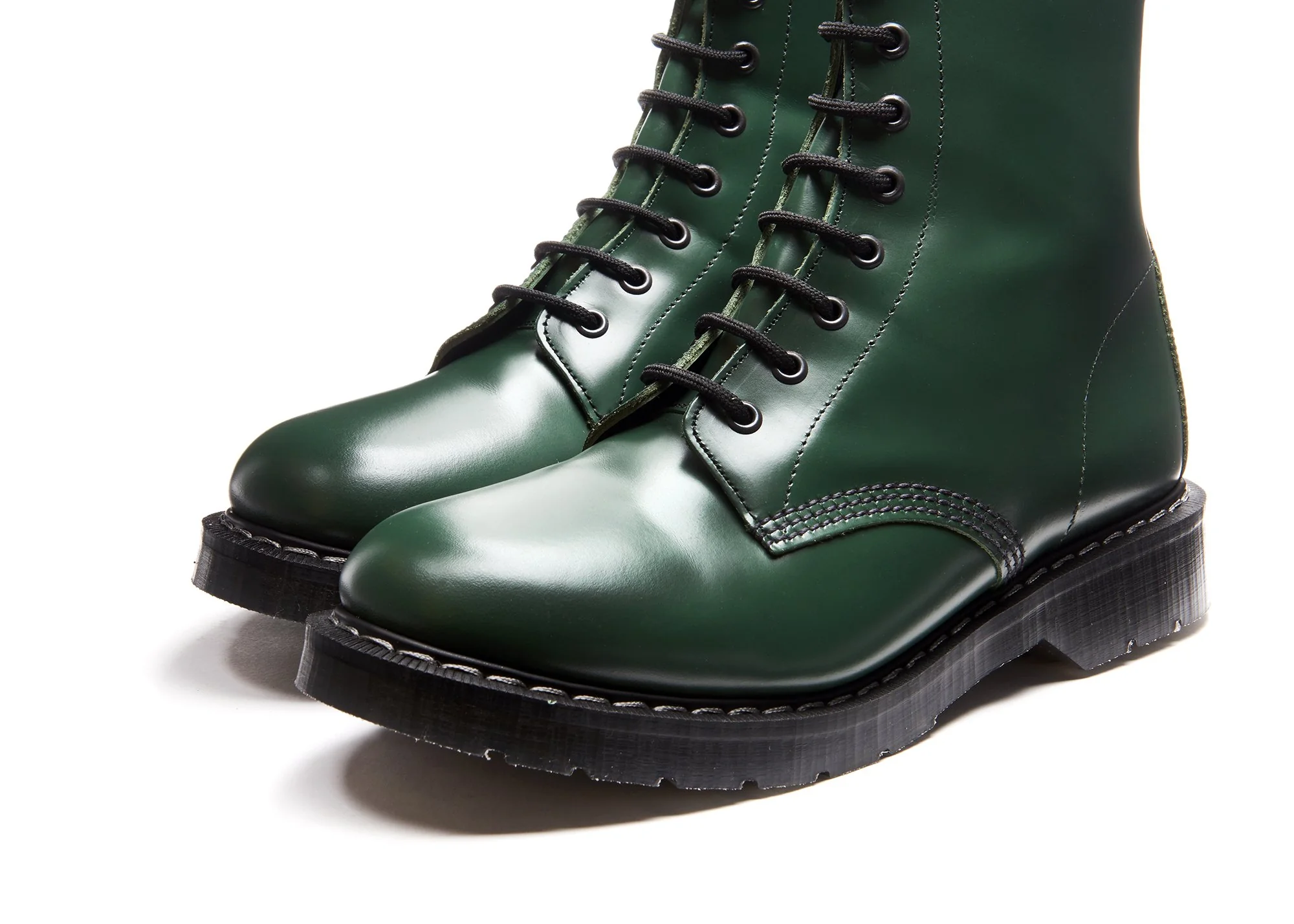 Green Hi-Shine 8 Eye Derby Boot - Image 4