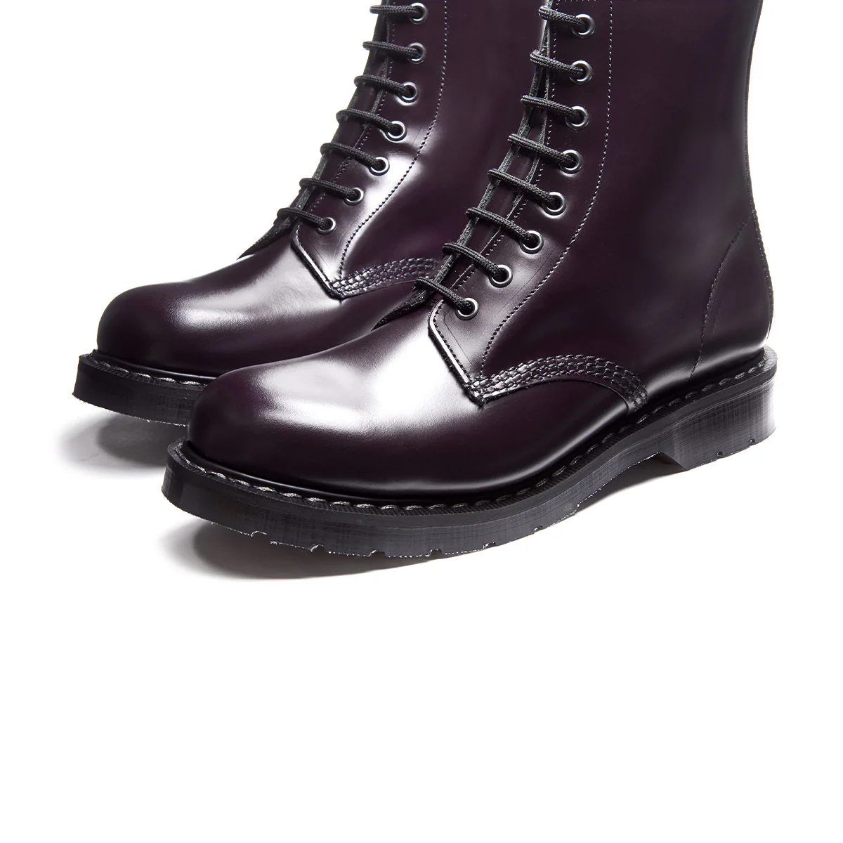 Purple Hi-Shine 8 Eye Derby Boot - Image 3