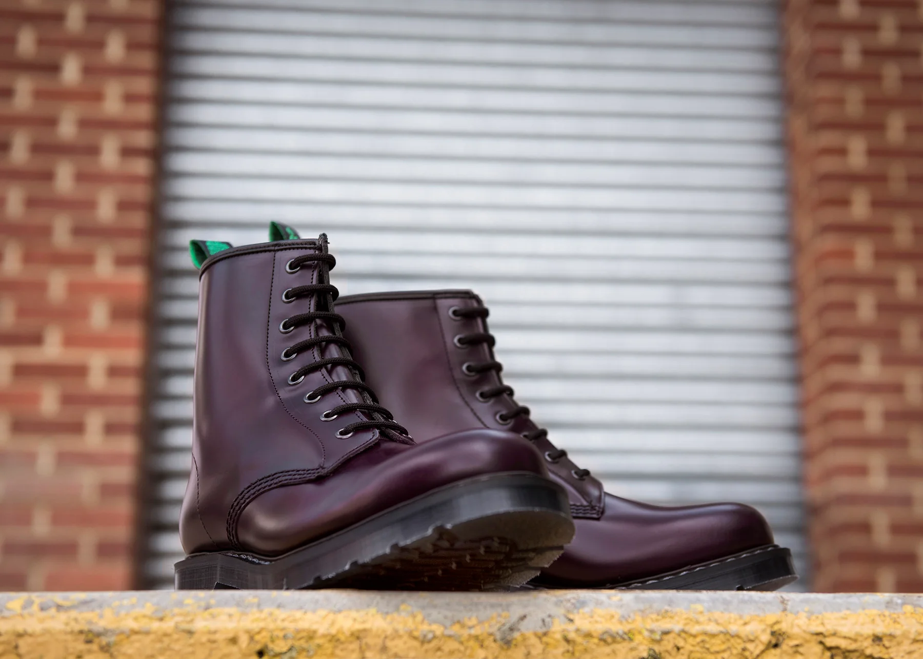 Purple Hi-Shine 8 Eye Derby Boot - Image 4