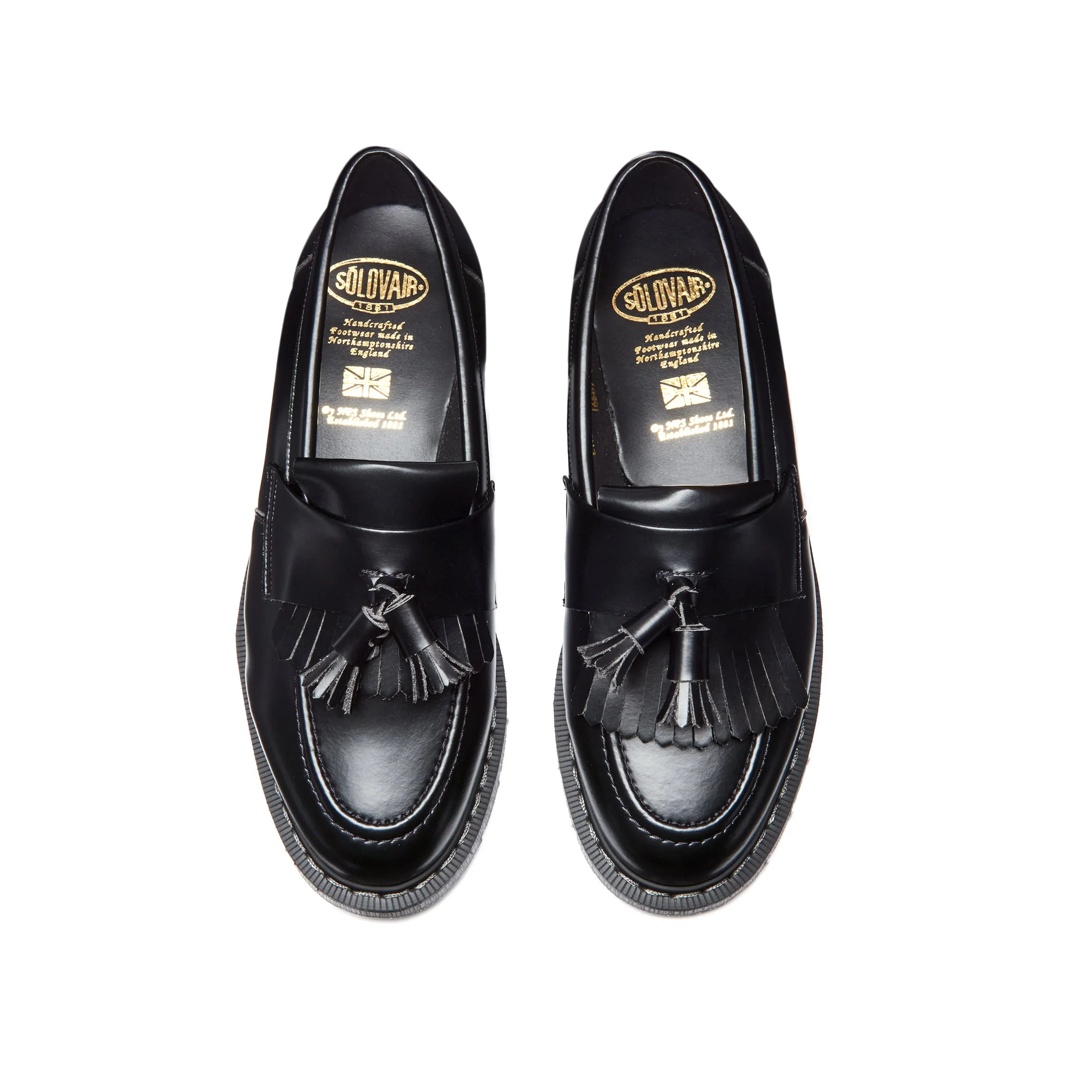 Black Vegan Hi-Shine Tassel Loafer - Image 4