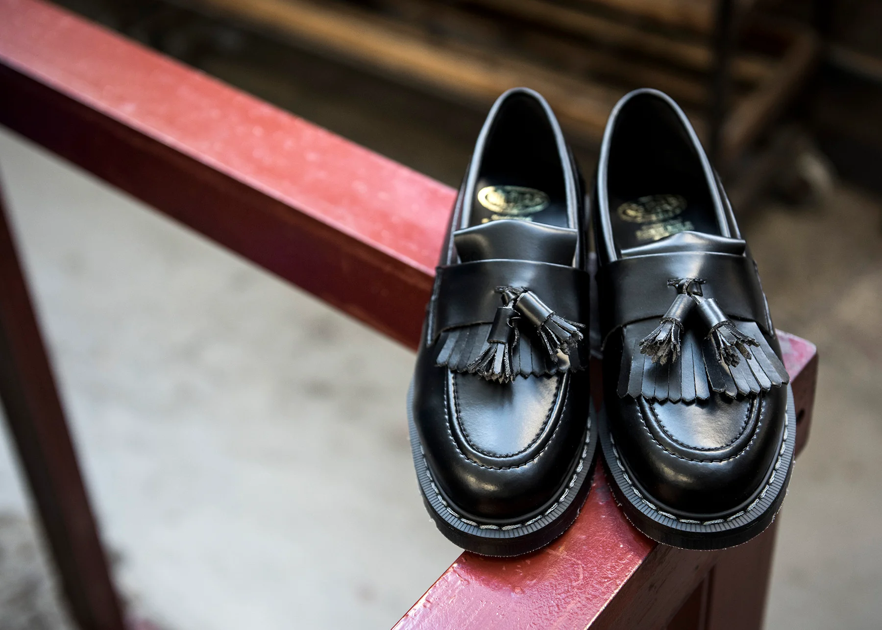 Black Vegan Hi-Shine Tassel Loafer - Image 7